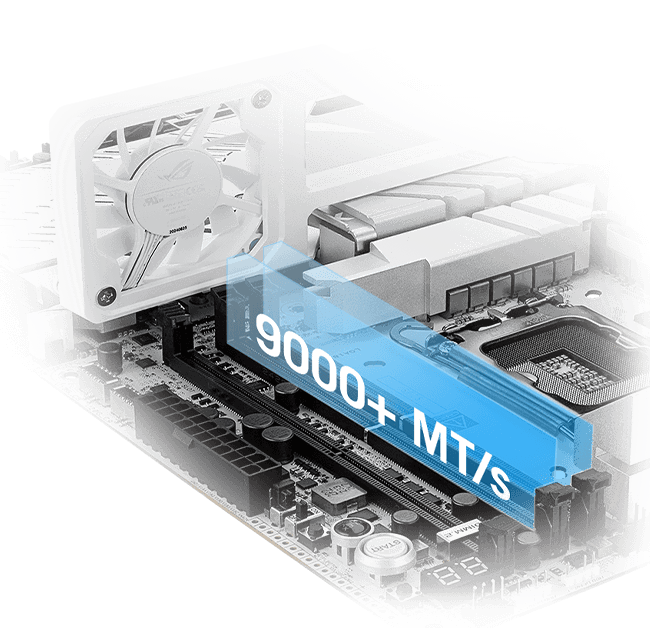 Illustration der DDR5-Leistung mit dem ROG Maximus Z890 Apex