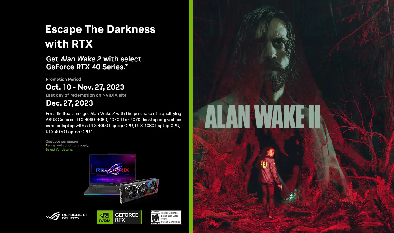 Alan Wake 2 - Official NVIDIA DLSS 3.5 and Full Ray Tracing