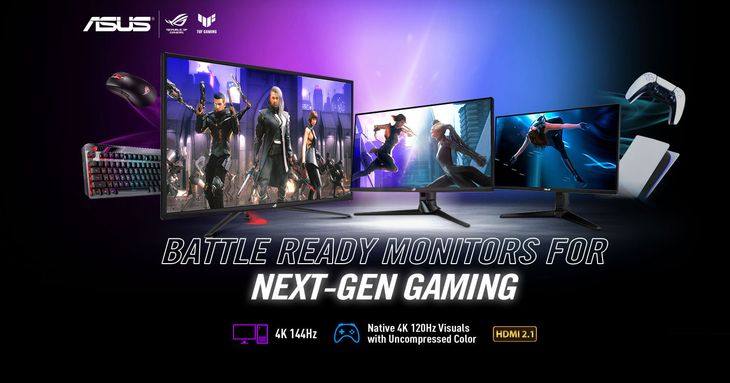 Battle Ready HDMI 2.1 Gaming Monitors